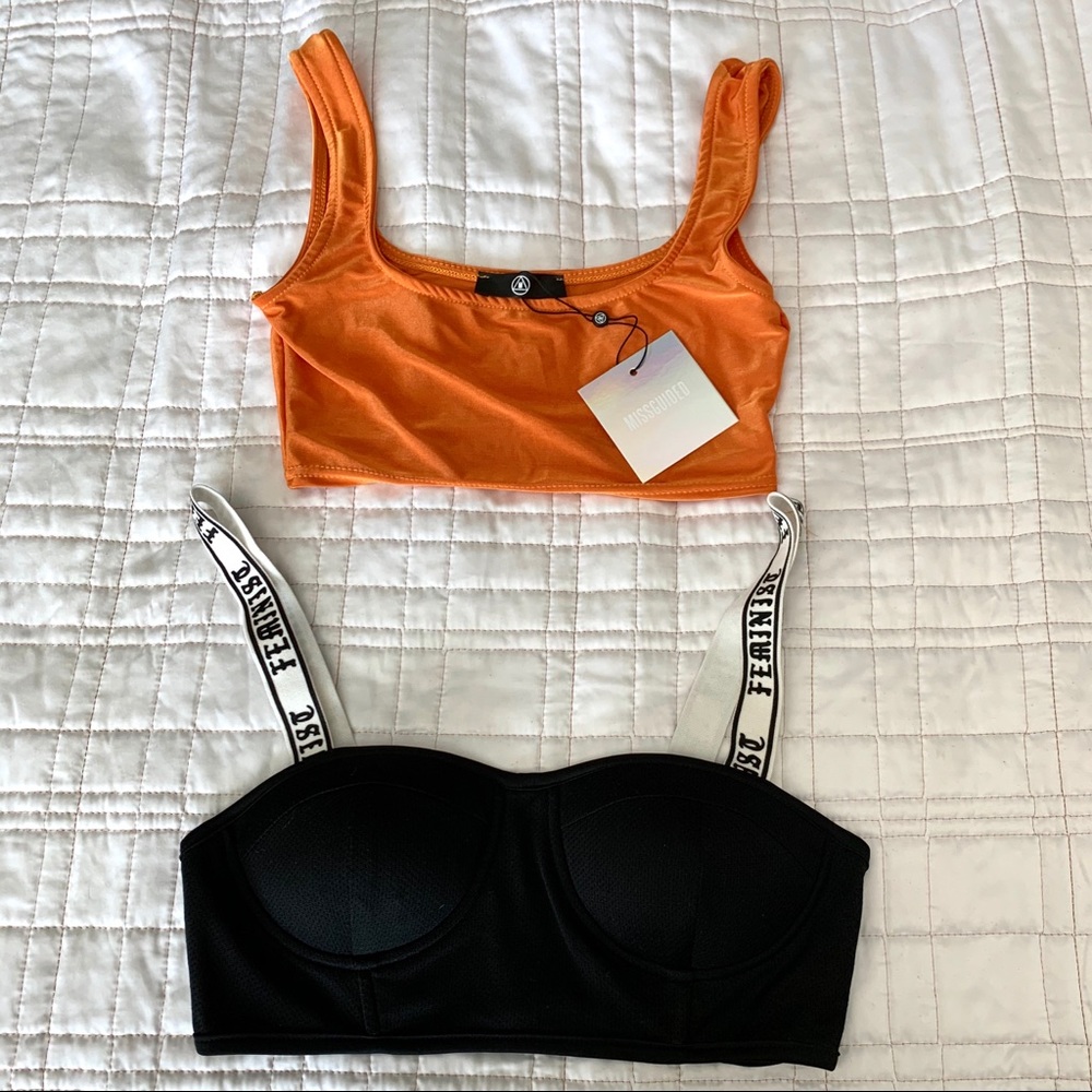 SOLD 2 bralette crop tops for the price of one!